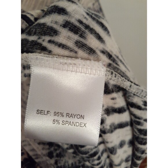 Rose & Olive XL rayon stretch knit top shirt blouse summer career office black - Picture 5 of 6